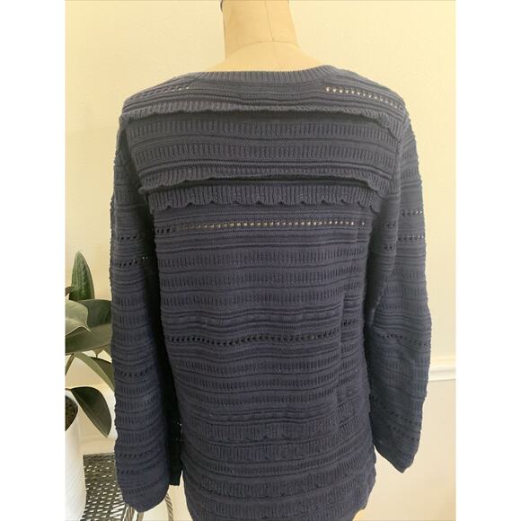 Banana Republic Knit Sweater Size L Navy Blue RN 54023 - Picture 3 of 5